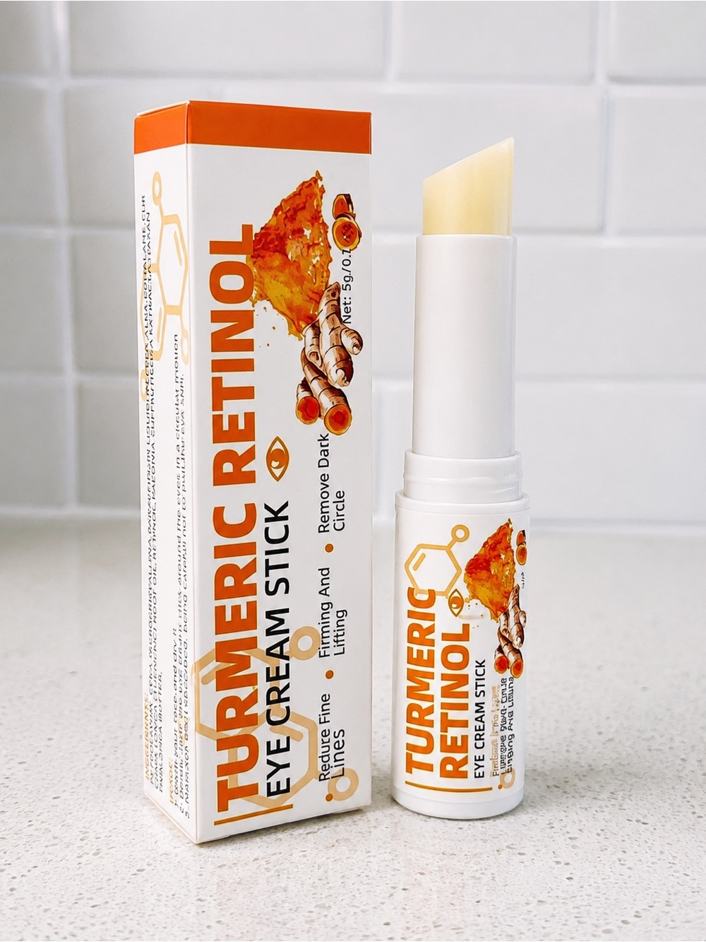 Sauvesine Retinol Under Eye Balm Stick Tumeric Hydrating Eye Cream NIB